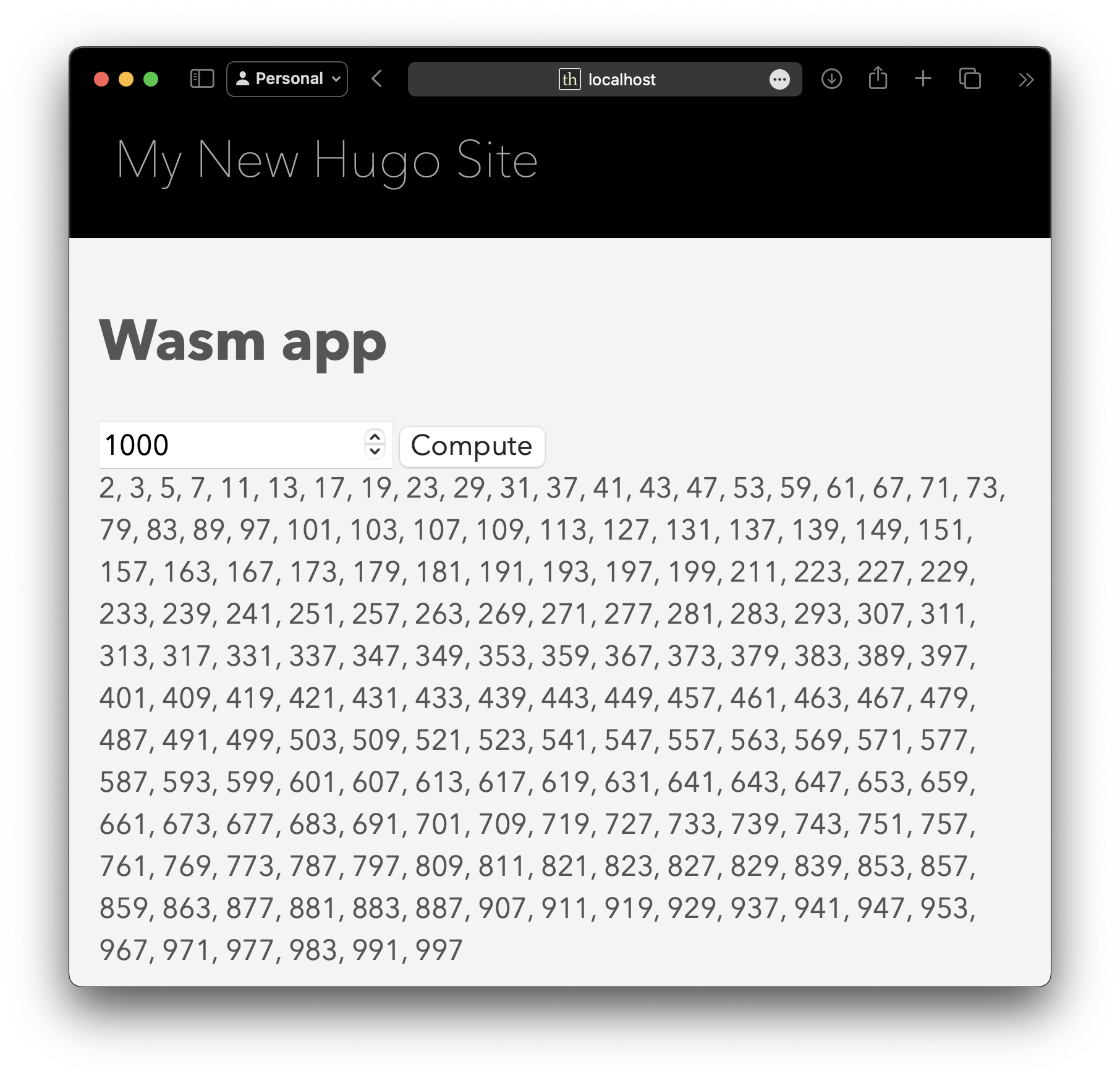 Prime number generator